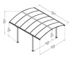 Arcadia" polikarbonato stoginė 3,6 x 4,3 m Heat Block Palram - Canopia - Image 10