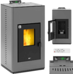 MSW Granulinė židinio krosnelė su vandens apvalkalu iki 380 m3 20000 W