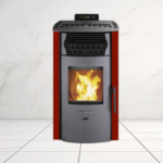 SCHENGER granulinė krosnelė HP51 raudona A+ 8,8 kW pilnai automatinė + WiFi + ekologinis režimas