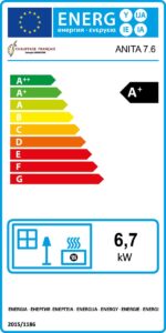 Anita 7.6 Sannover juoda granulinė krosnelė, 6,7 kW - Image 3