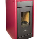 SCHENGER granulinė krosnelė HP07 raudona A++ 8,0 kW pilnai automatinė + WiFi + ekologinis režimas