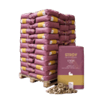 STROY šiaudų granulių kraikas 15 kg x 65 maišai, 975 kg padėklas