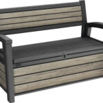 Keter uosio medienos sodo suolas, antracito/rudos spalvos