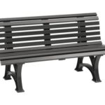 Blome Helgoland sodo suolas, plastikinis, 3 vietų, grafito pilkos spalvos