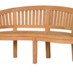 Sodo suolas, bananų medienos suolas, tikmedžio parko suolas, medinis balkonas, terasa, žiemos sodas ir sodas, 160 cm išlenktas, atsparus oro sąlygoms, aukščiausios kokybės