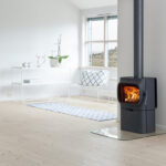 Ketinė krosnelė JØTUL F 105 R B BP, tiesiu stiklu, juodos spalvos - Image 3