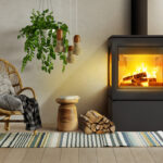 Lacunza GARDE, malkinė, ketaus krosnelė, juodos spalvos su šoniniais stiklais - Image 2