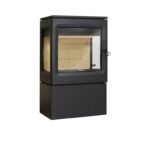 Lacunza GARDE, malkinė, ketaus krosnelė, juodos spalvos su šoniniais stiklais - Image 4