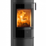 Plieninė krosnelė SCAN 84-1 MODERN BP, juodos spalvos