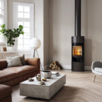 Plieninė krosnelė SCAN 84-1 MODERN BP, juodos spalvos - Image 3