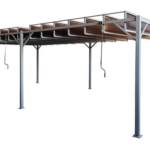 Antracito spalvos terasos pavėsinė Paros 3x6 m Garden Point