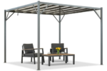 Antracito spalvos terasos pavėsinė Paros 3x3m Garden Point