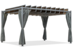 Antracito spalvos Paros 3x4 m terasos pavėsinė su Garden Point užuolaidomis - Image 2