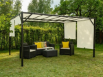 Metalinė terasos pergola Santorini 3 x 4m kreminės spalvos - Image 5