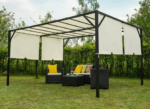 Metalinė terasos pergola Santorini 3 x 4m kreminės spalvos - Image 9