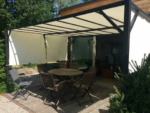 Metalinė terasos pergola Santorini 3 x 4m kreminės spalvos - Image 13