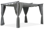 Antracito spalvos Garden Point terasinė pavėsinė su užuolaidomis 4x4 m La Palma - Image 6