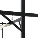 Pergolė su ištraukiamu stogu, kreminės spalvos, 395x292x230cm - Image 5