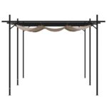 Pergolė su ištraukiamu stogu, taupe spalvos, 589x292x230cm - Image 4