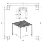 Pavėsinė Pergola Premium, 300 x 300 x 250 cm, pilka - Image 4
