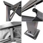 Pavėsinė Pergola Sprint Wall, pilka/balta - Image 3