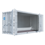 20 pėdų atviro šono konteineris, pirmoji kelionė